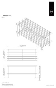 Szafka na buty z litego drewna jodłowego w naturalnym kolorze – Premier Housewares