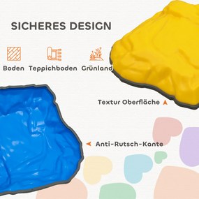 AIYAPLAY 9 Kamieni równoważnych antypoślizgowych do użytku wewnętrznego i zewnętrznego, wspierających koordynację, dla dzieci 3-8 lat, Wielokolorowy