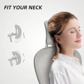 HOMCOM Ergonomiczny Fotel Biurkowy z Siatkowym Oparciem, Wysokość Regulowana, Składane Podłokietniki, 5 Kółek, Funkcja Bujania, Szary