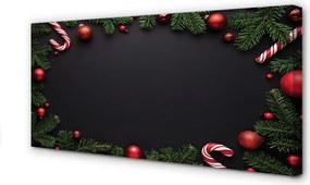 Zdjęcie na płótnie Gałązki, Bombki i Lizaki