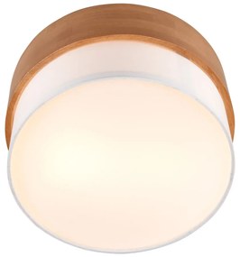 Biało-naturalna lampa sufitowa z tekstylnym kloszem Seasons – Trio