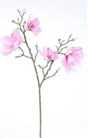 Sztuczna kwiat Magnolia jasnoróżowa, 86 cm