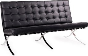 Designerska sofa tapicerowana skórą ekologiczną Barcelon