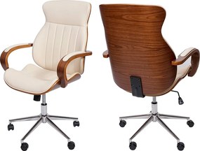 Krzesło biurowe MCW-H39,  kremowe