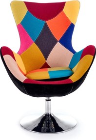 Elegancki fotel wypoczynkowy do salonu Butterfly Patchwork