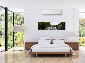 Obraz klifu z wodospadem (170x50 cm)