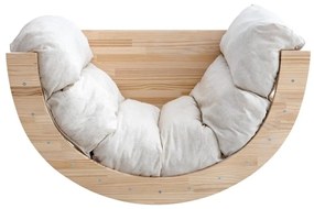 Huśtawka z litego drewna sosnowego w naturalnym kolorze 60x100x60 cm Montessori – Little Nice Things