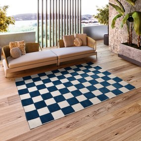 Niebieski/kremowy dywan odpowiedni na zewnątrz 160x230 cm Cuadros – Universal