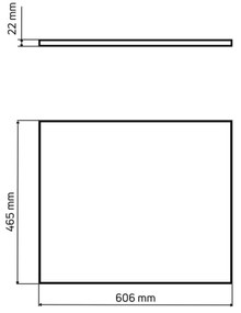 Blat do szafki biały 60 x 46 cm ASTROS White