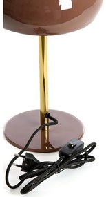 Brązowa lampa stołowa z metalowym kloszem (wysokość 34 cm) Surin – Light &amp; Living