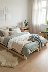 Podwójne łóżko z palet S1-K32