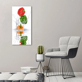 Nowoczesny obraz canvas na ramie pionowy Papryki