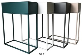 Ciemnoszary wielofunkcyjny metalowy kwietnik INDIZE TYP 3