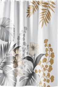 Zasłona prysznicowa z wzorem kwiatów, KELLY, 180 x 200 cm
