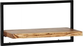 Brązowy zestaw drewnianych modułowych półek ściennych - Davero