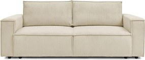 Beżowa sztruksowa rozkładana sofa 245 cm Nihad – Bobochic Paris