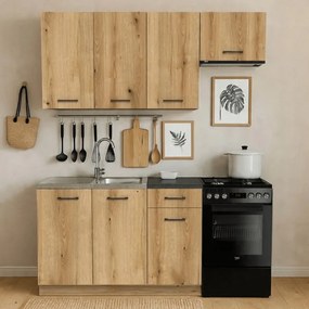 Zestaw Mebli Kuchennych MODERN 170 cm Dąb Evoke Loftowy