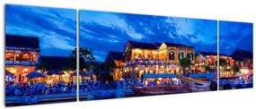 Obraz nocnego miasta Hoi An w Wietnamie (170x50 cm)