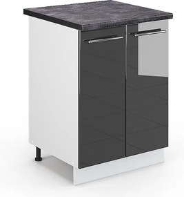 Szafki kuchenne antracyt wysoki połysk 60x60x82 fame-line