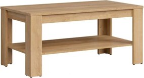 Ława z Półką do Salonu Drewniana DYNAMO 102 cm Dąb evoke Loft