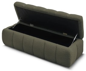 Zielona ławka z materiału bouclé Mont Blanc – Bobochic Paris
