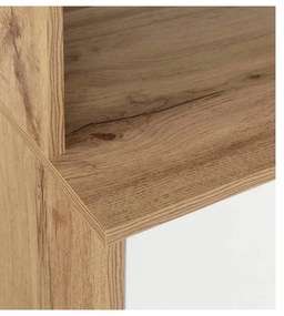 Biało-naturalna witryna w dekorze dębu 84x165 cm Skandi – Støraa