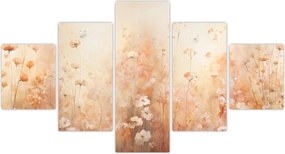 Obraz - Wzór dzikich kwiatów (125x70 cm)