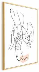 Plakat Splątane uczucie 40x60 cm z ramą złotą bez marginesu ARTGEIST B