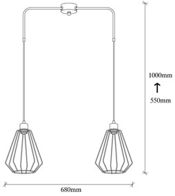 Czarna metalowa lampa wisząca Opviq lights Straton
