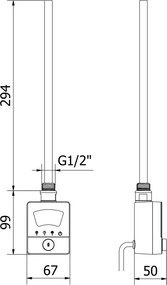 Mexen FA-BG8 grzałka elektryczna 300 W, biała - W957-0300-20