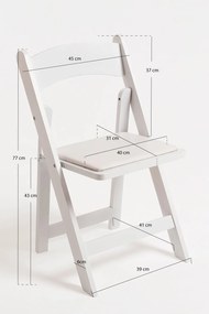 Zestaw 4 skadanych krzese Wala z drewna