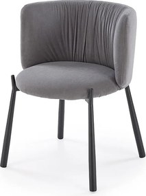 Krzesło tapicerowane K531 VELVET szare