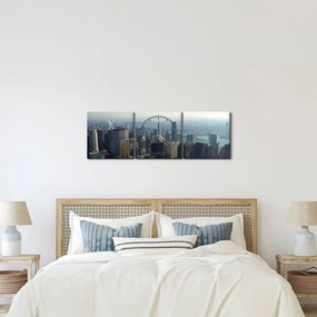 Obraz - Manhattan za dnia (z zegarem) (90x30 cm)