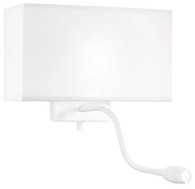 Ideal Lux - LED Elastyczny kinkiet HOTEL 1xE27/60W/230V + LED/1,5W biały