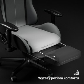 Fotel gamingowy materiałowy szary: Diablo X-Starter