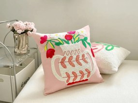 Poszewka na poduszkę VASELLA 45x45 cm, różowa