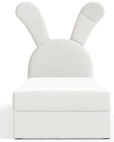 Białe dziecięce łóżko kontynentalne 100x200 cm K4-W94