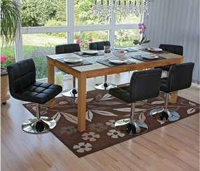 Krzesło do jadalni Cadiz (zestaw 6 sztuk),  czarny