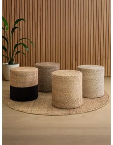 Szarobeżowy puf Jutta Greige – Hanse Home