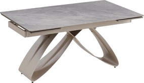 Rozkładany stół z ceramicznym blatem Luigi 160-240 cm, szary marmur/kaszmir
