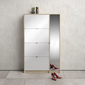 Szafka na buty z lustrem Roma 5D dąb sonoma / biały