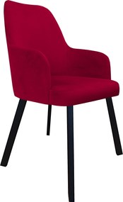 Krzesło WESTA tkanina Welur noga metalowa elegancki styl loftowy : Kolor nogi - Czarna profil, Kolor tkaniny - VELVET - MG31, Typ siedziska - Siedzisko stałe