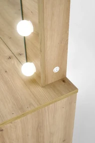 HOLLYWOOD toaletka dąb artisan, oświetlenie led, szuflady, owoczesna