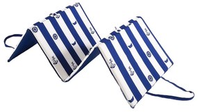 Biało-niebieska ogrodowa poduszka do siedzenia na leżak 49x137 cm Stripes – B.E.S.