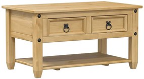 Sosnowy stolik kawowy z 2 szufladami K8-F96