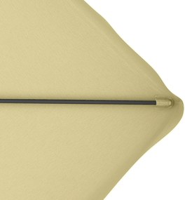 Outsunny Parasol ogrodowy, Parasol na bocznym maszcie, dekoracyjny brzeg, dach wentylacyjny, konstrukcja metalowa, 2,4x2,4x2,6m, Beżowy