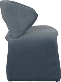 Designerskie krzesło fotelowe z tkaniny aksamitnej Nua N2