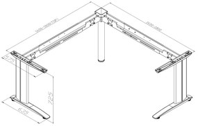 Biurko PRIMO FLEXIBLE 1800 x 1400 mm, buk