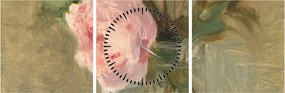 Obraz - Berthe Morisot, Peonies, reprodukcje (z zegarem) (90x30 cm)