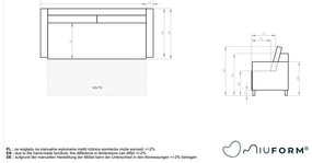 Antracytowa rozkładana sofa Miuform Charming Charlie